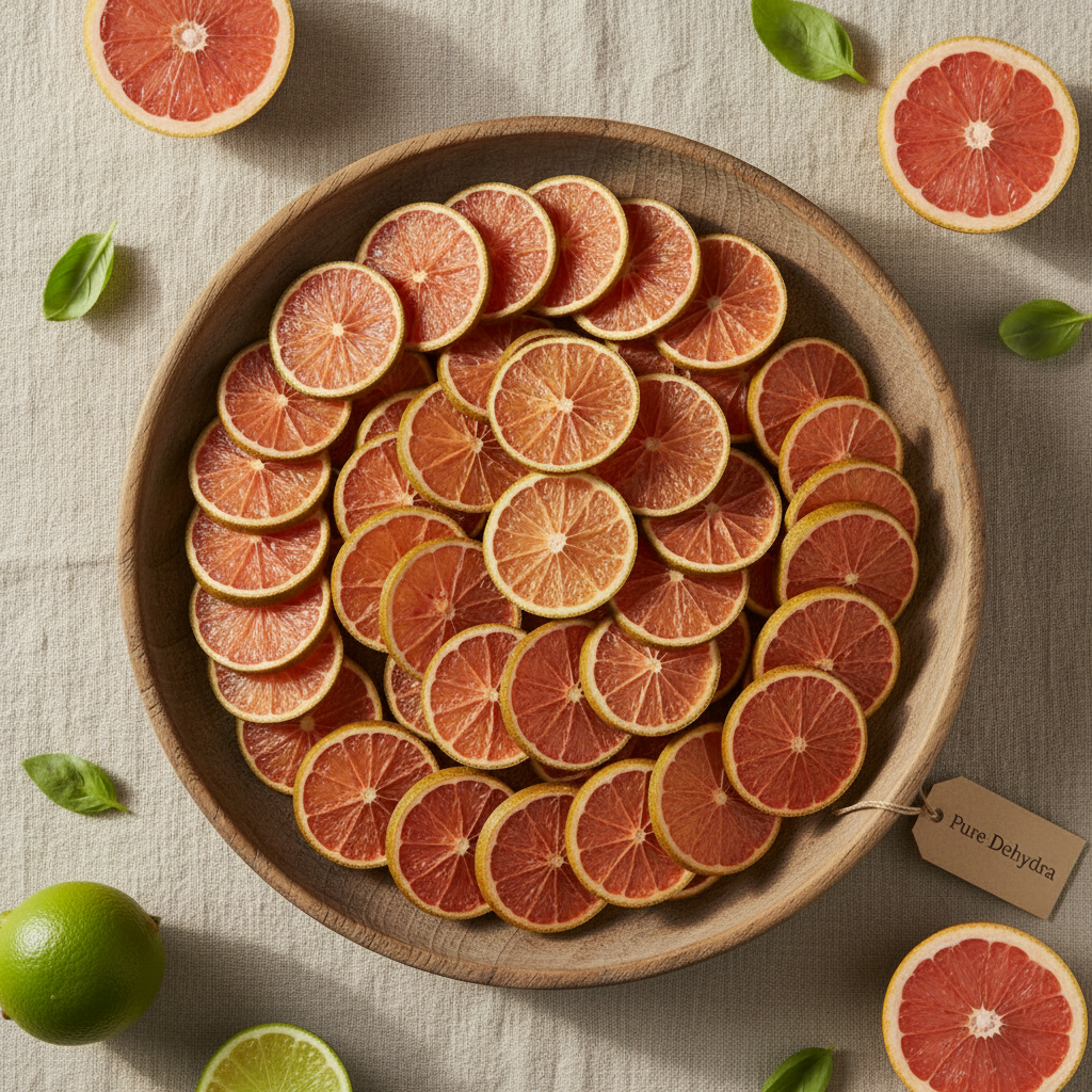 Dehydrated Grapefruit in Tray