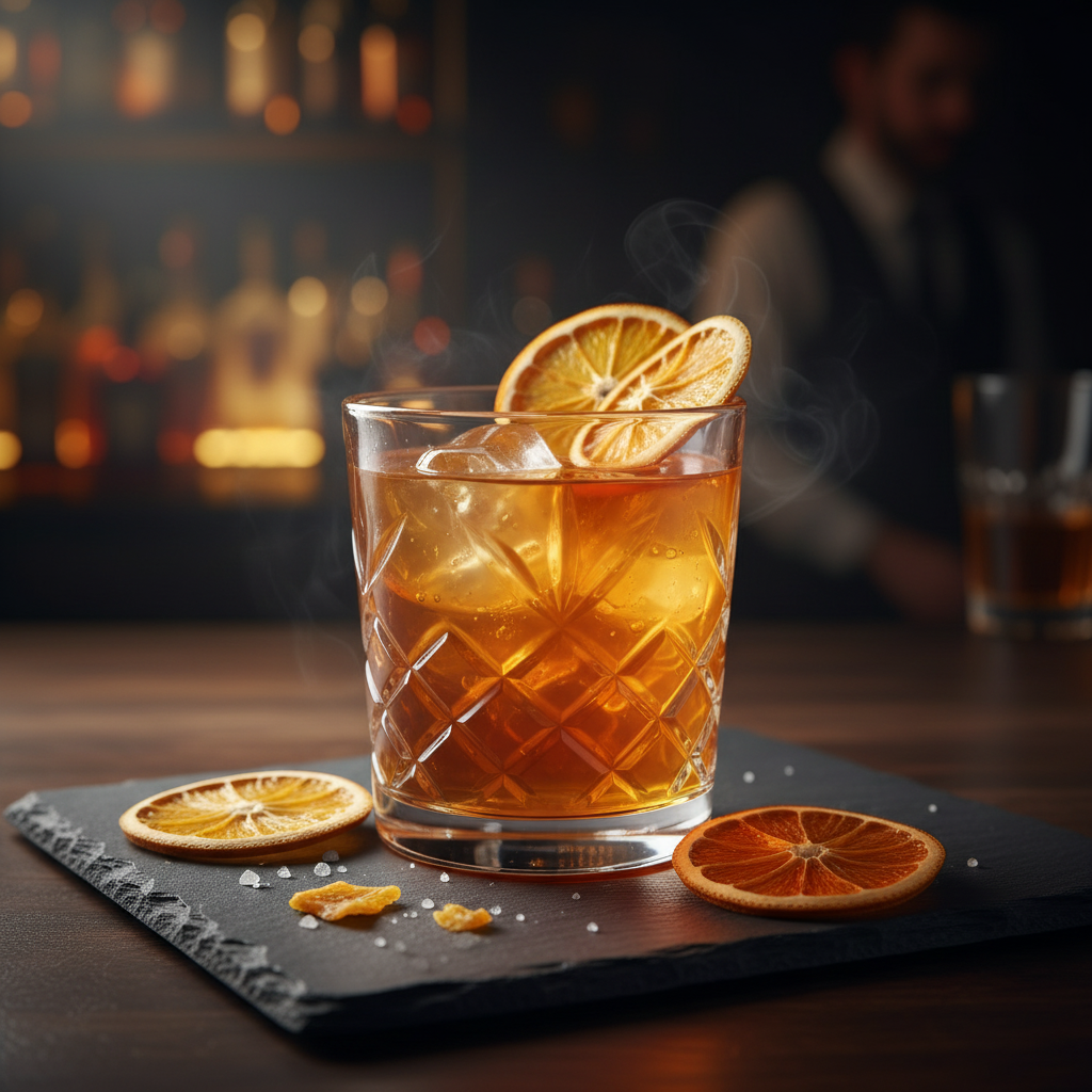 Dehydrated Orange Cocktail