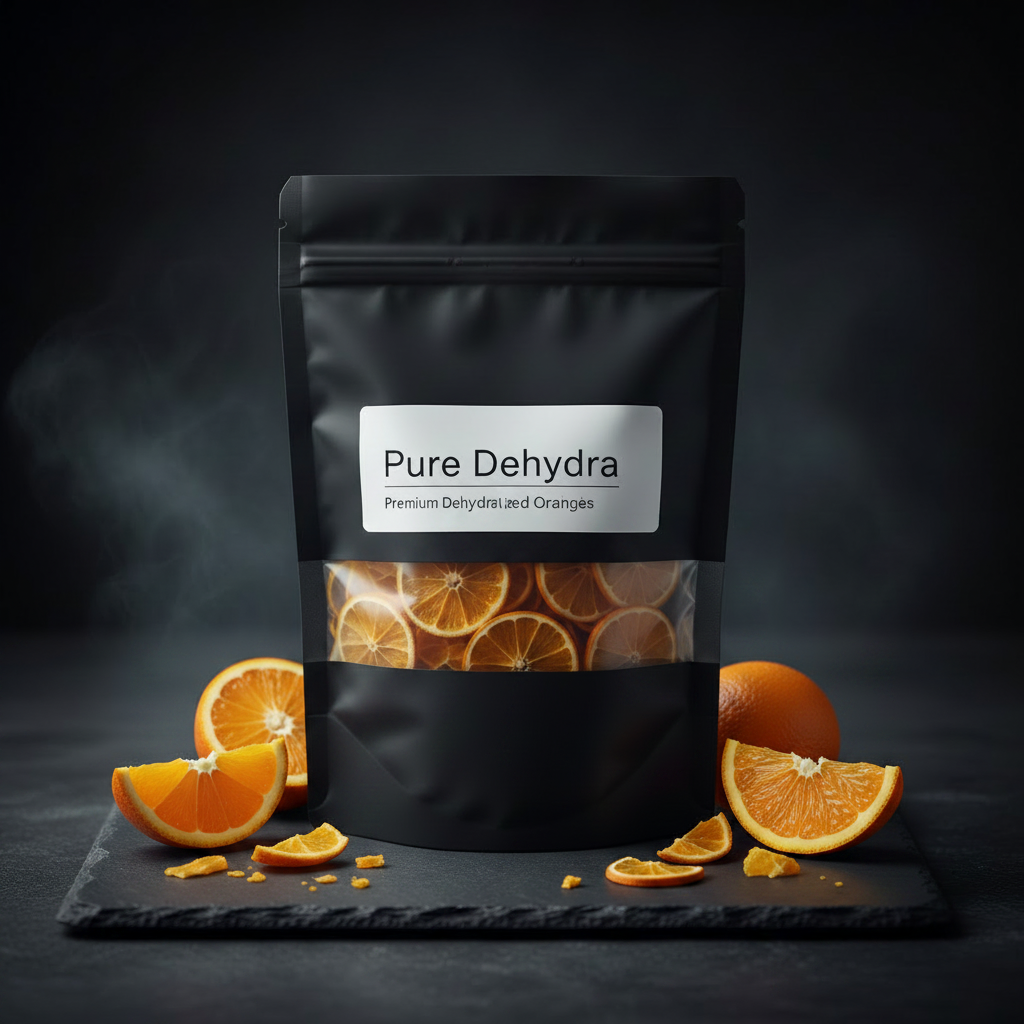 Pure Dehydra Dehydrated Orange Slices black bag